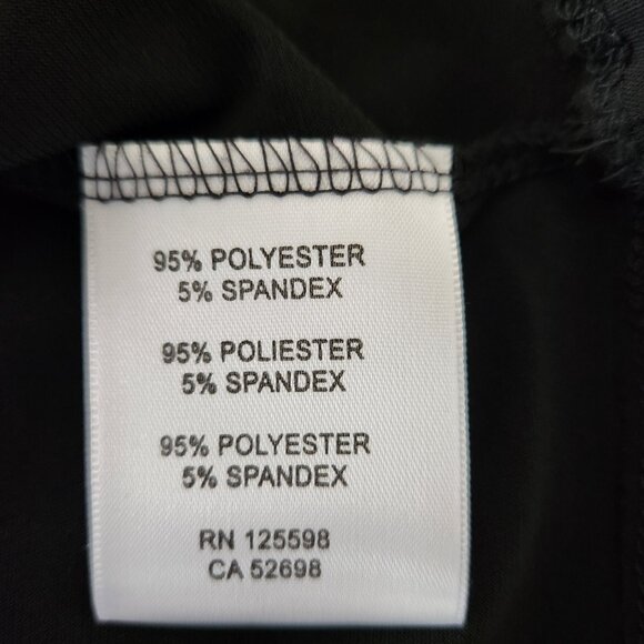 Ellen Tracy Scoop Neck Cap Slv Front Ruffle Casual/Dressy Pullover Top XL Black - Picture 7 of 7